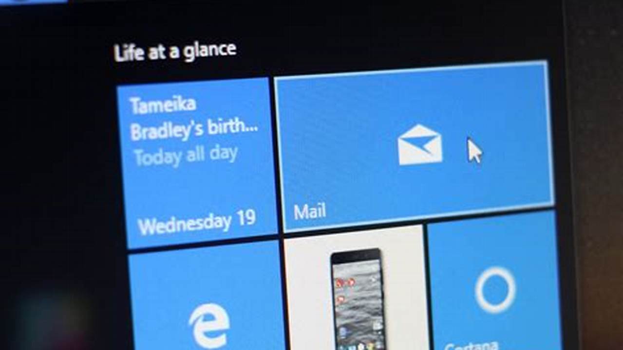 Windows 10 Mail Calendar