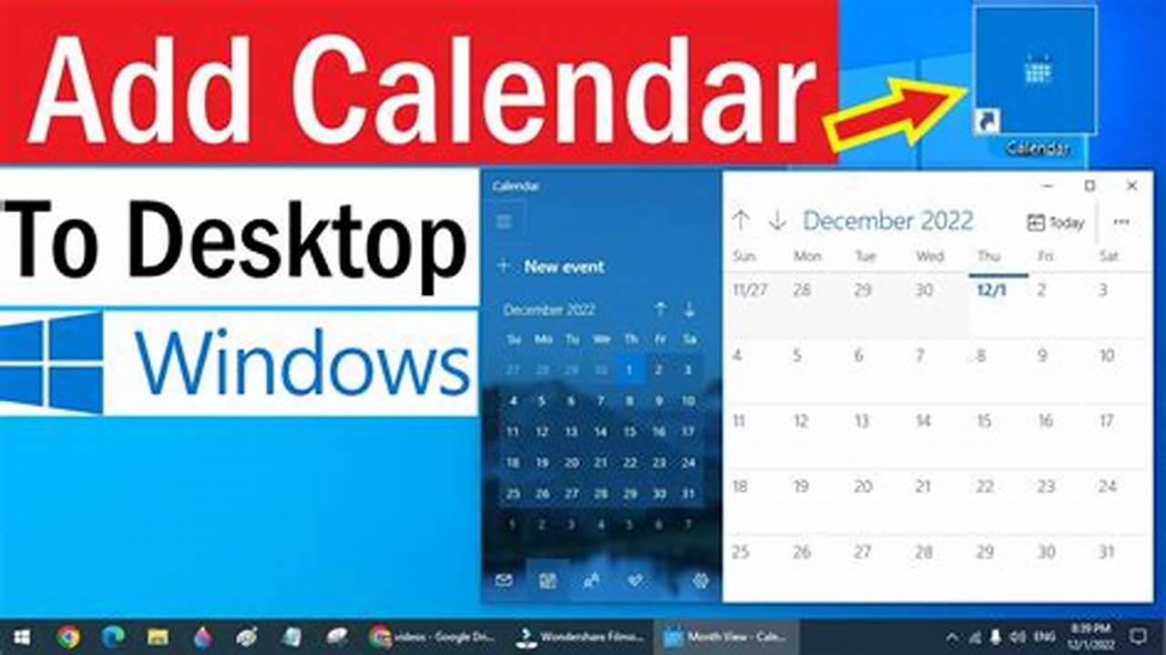 Windows 10 Pin Calendar To Desktop