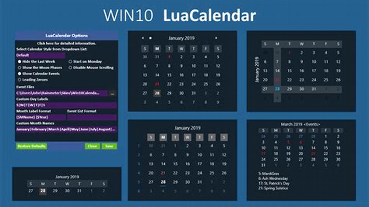 Windows 10 Widgets Calendar