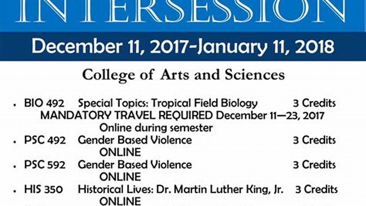 Winter Intersession A (Special Tuition, Add/Drop, Dates, &amp;Amp; Refund Policy Apply) Jan 2;, 2024