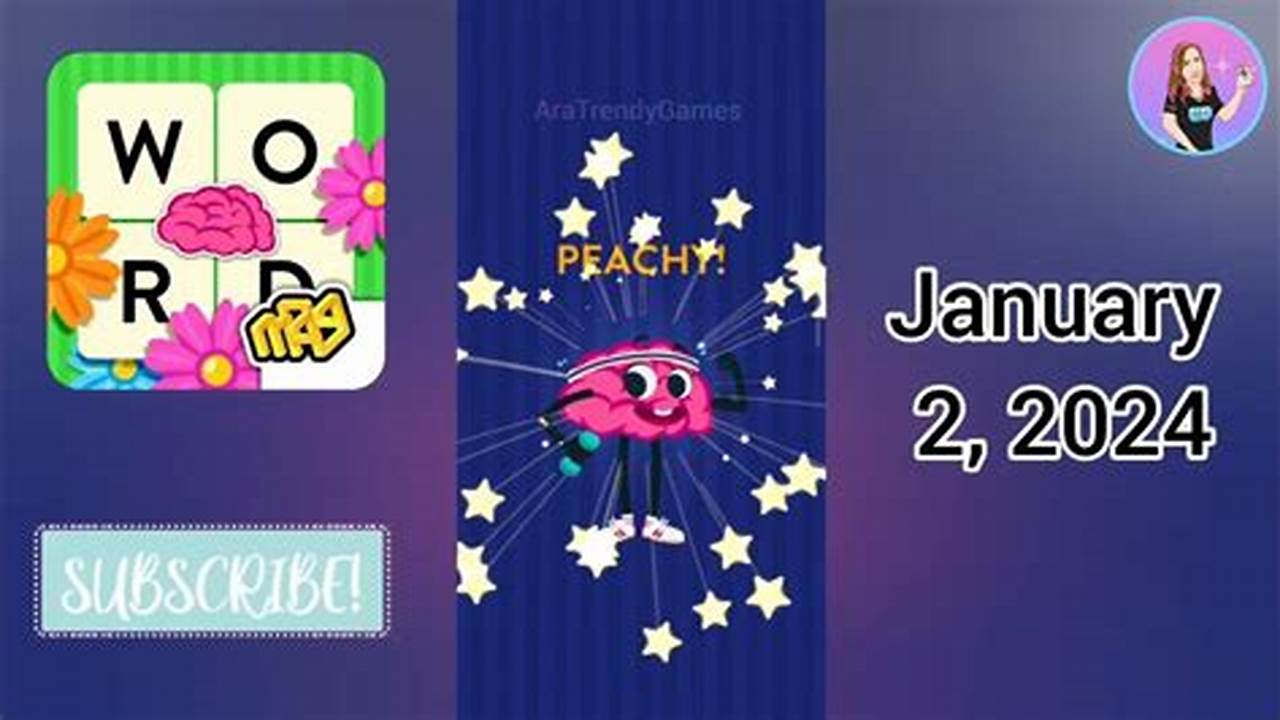 Wordbrain Brainy’s New Year Event January 2 2024., 2024