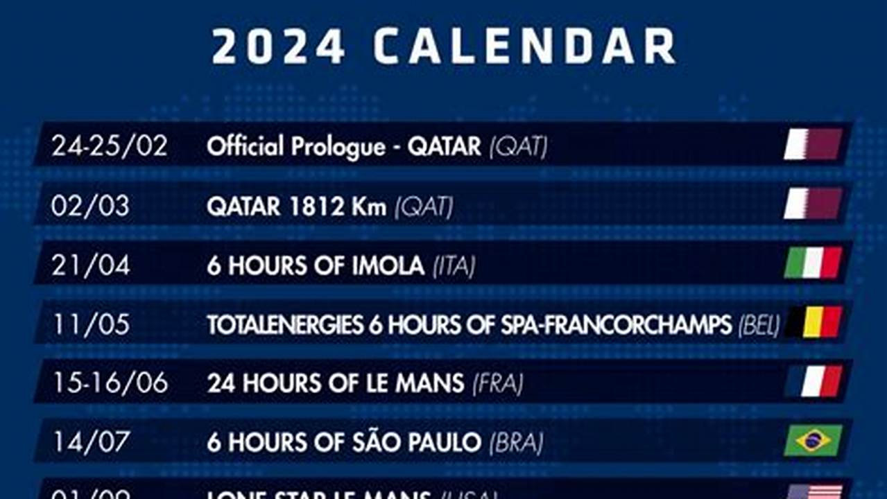 World Rally Calendar 2024