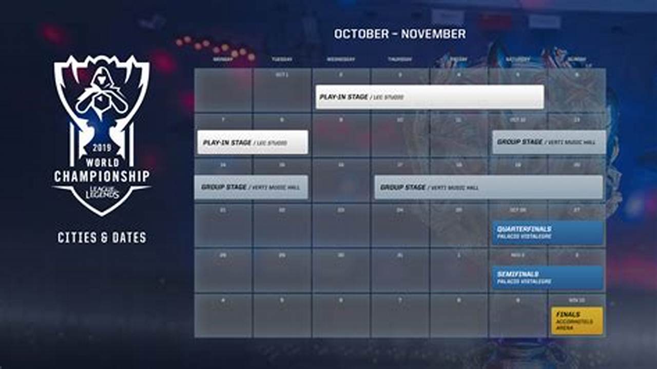 Worlds 2024 Schedule Lolesports