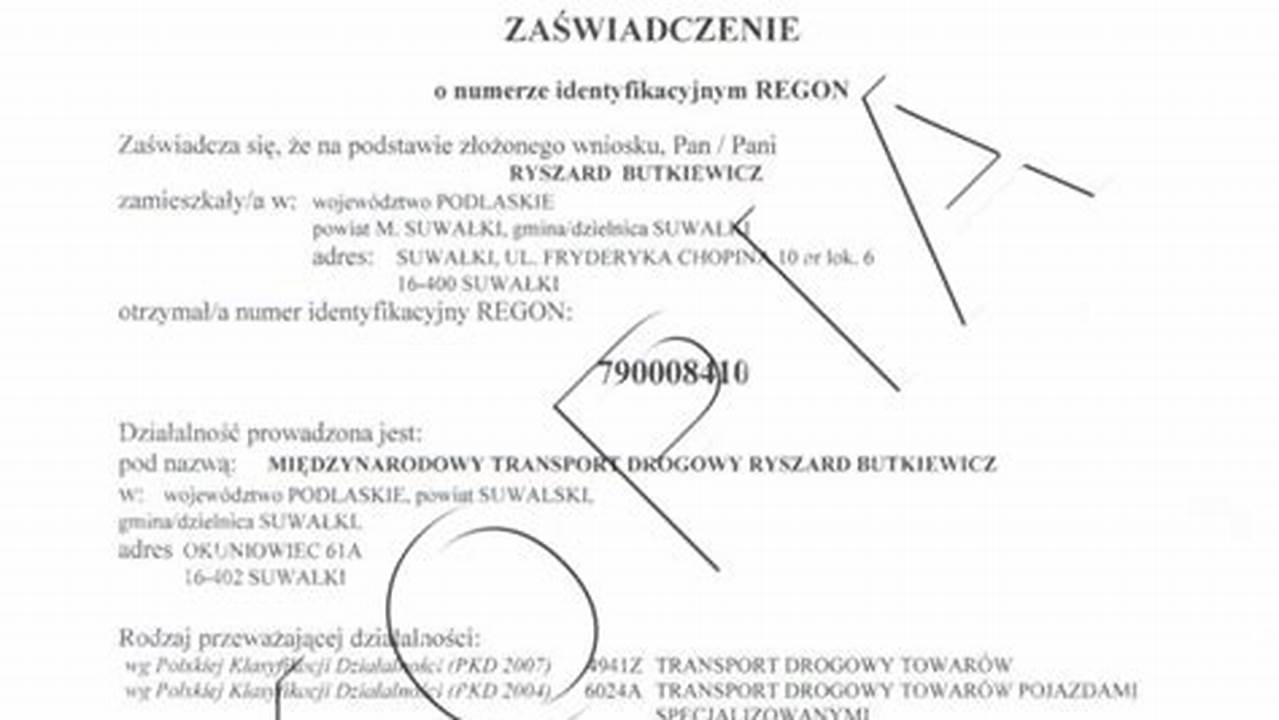 Wroclaw Dokument O Nadaniu Numeru Porządkowego Budynku