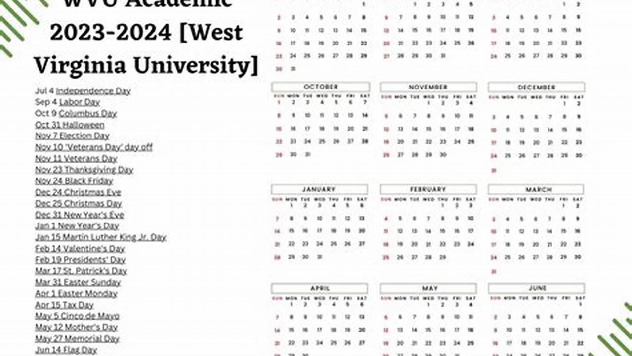 Wvu 2024 2024 Academic Calendar