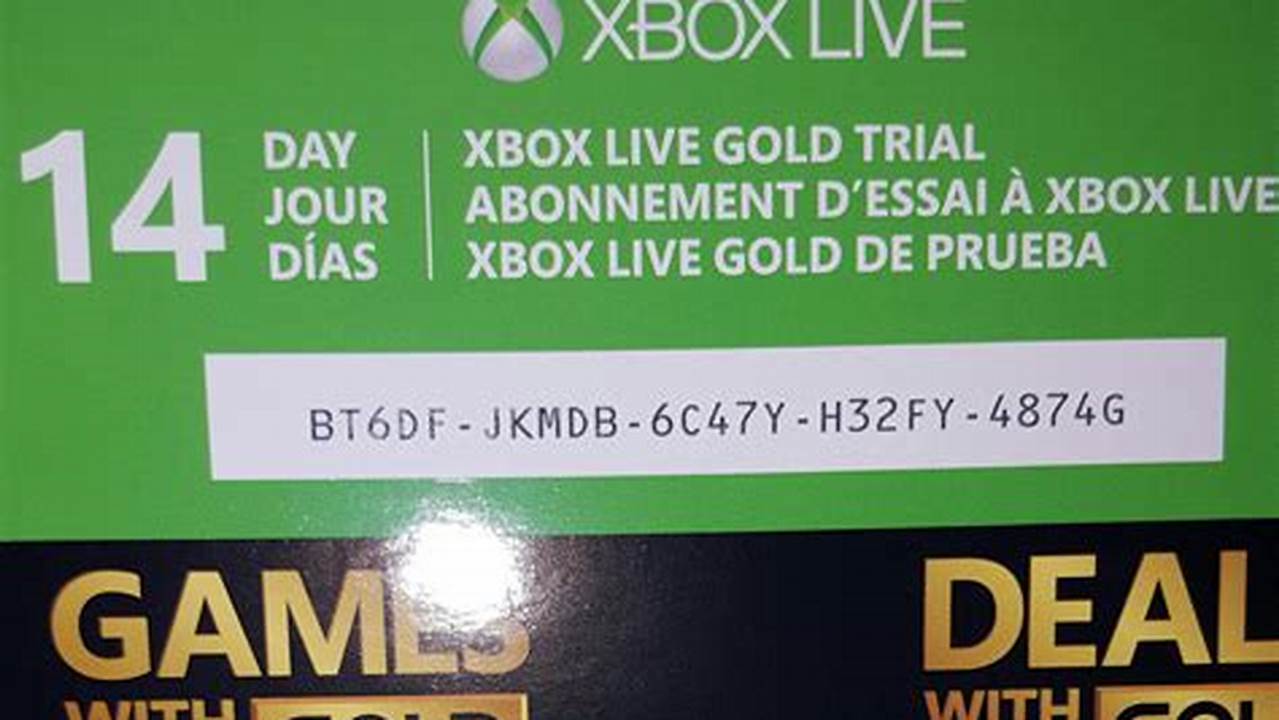 Xbox Live Gold Codes 2024