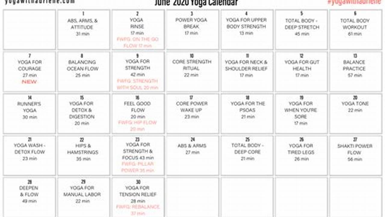 Yoga With Adriene May 2024 Calendar 2024