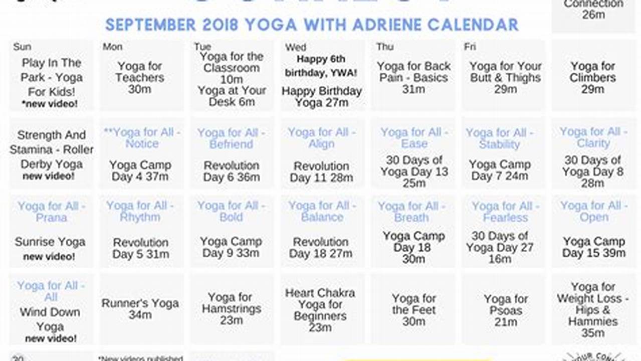 Yoga With Adriene September 2024 Calendar Google Meet