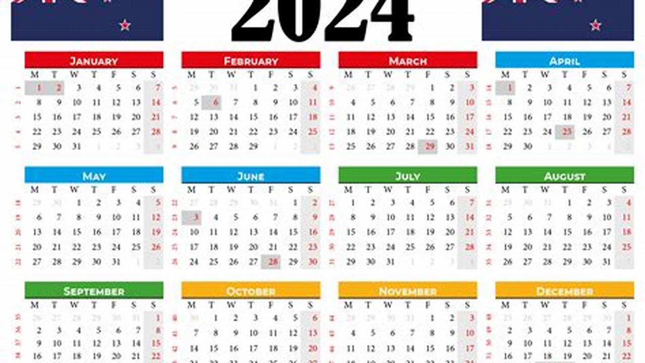 You Can Print Or Download The Annual Calendar 2024 Nz On This Page In A Variety Of Designs., 2024