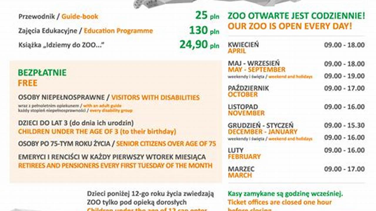 Zoo Warszawa Bilety Dla Dzieci Do Lat 3 Jaki Dokument