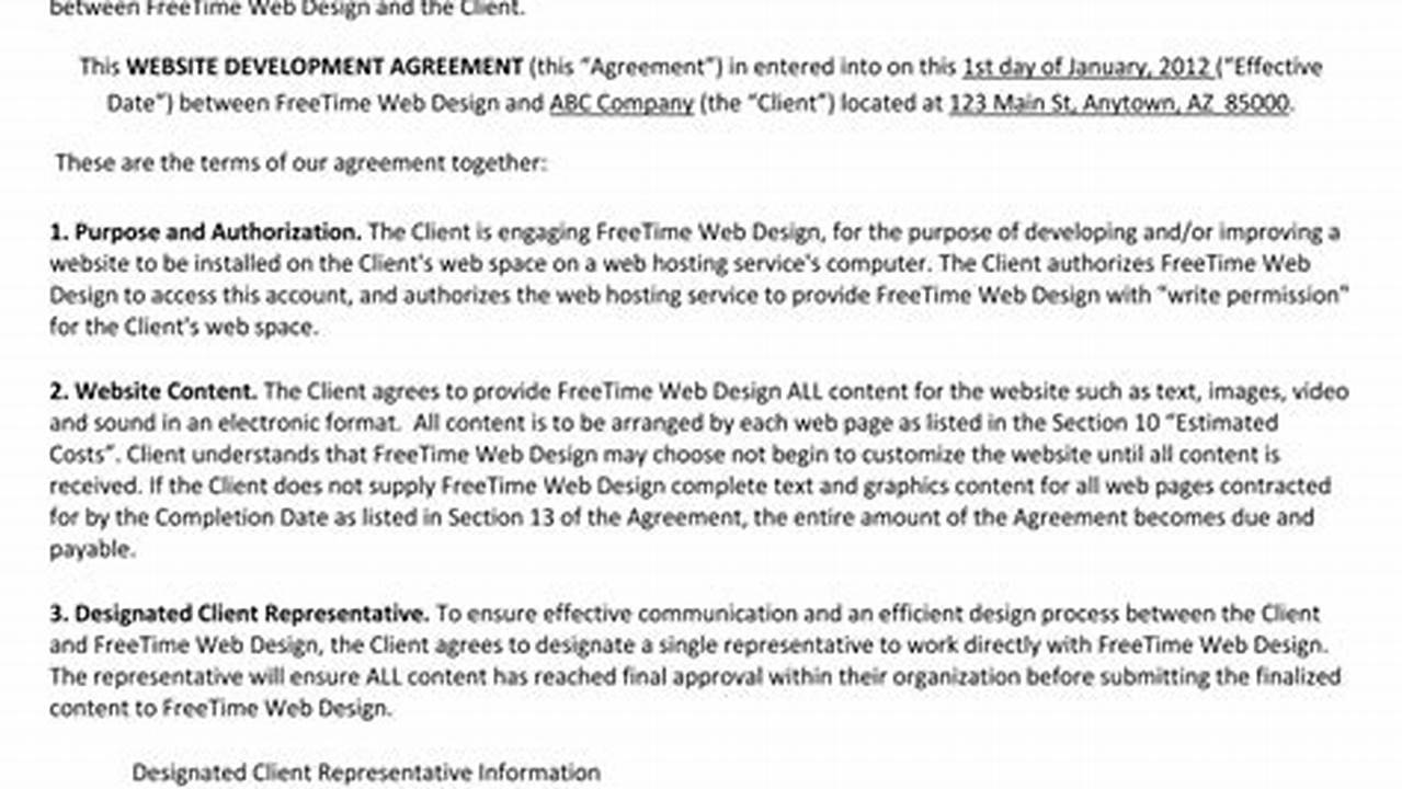 Agreement for Website Development and Hosting: A Comprehensive Guide