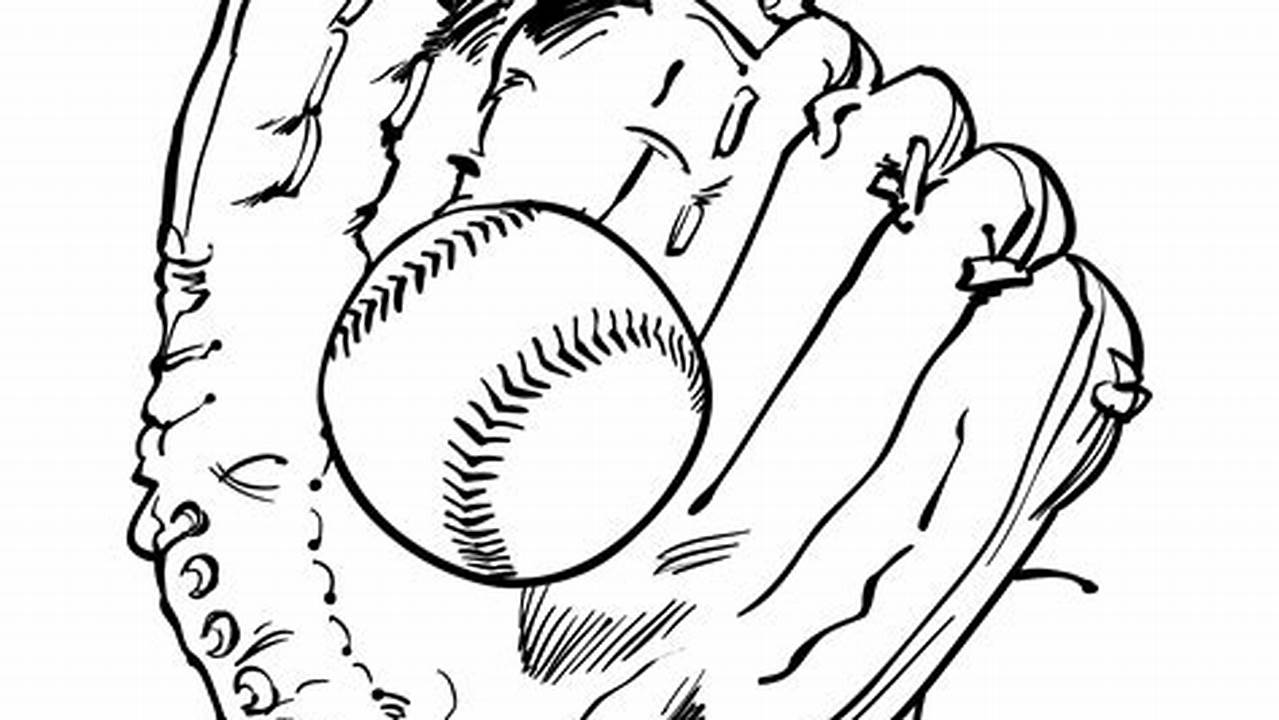Unleash the Timeless Charm of Baseball Glove Clip Art in Black and White