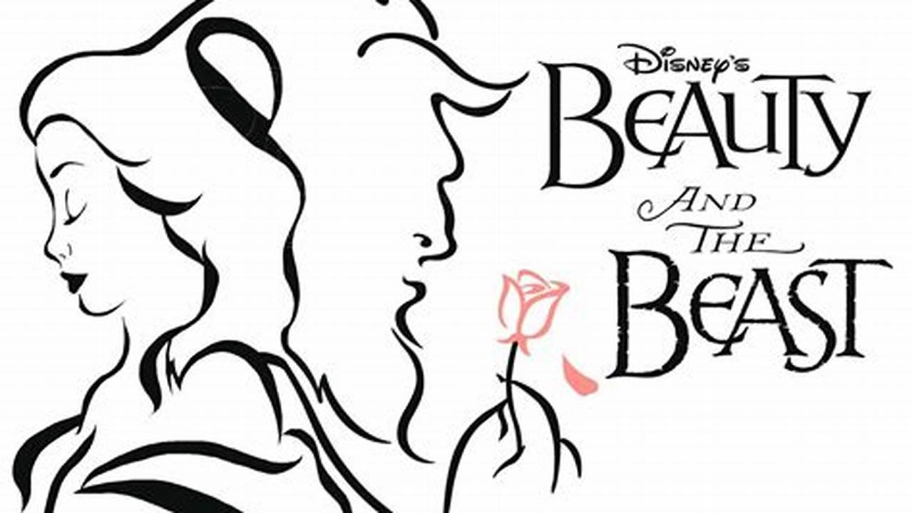 Unveil Timeless Charm: Discover Black and White Beauty and the Beast Clipart