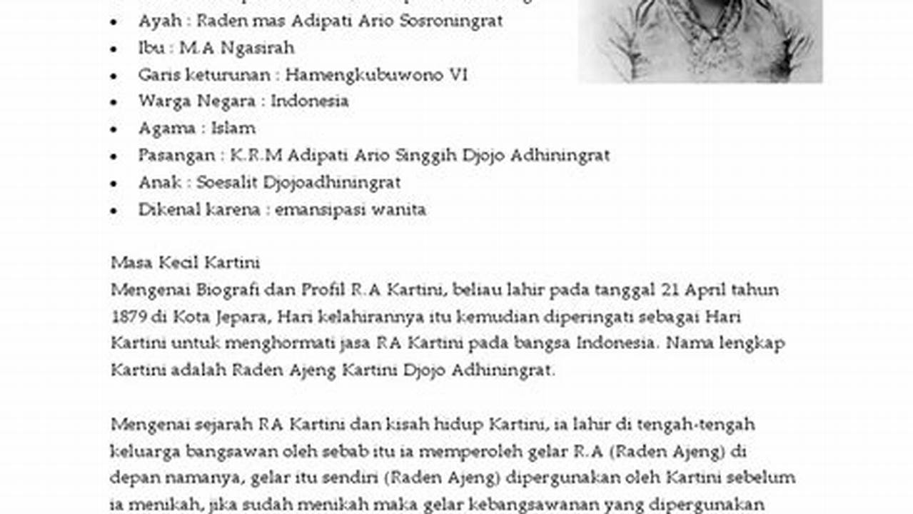 Kisah Inspiratif RA Kartini: Pelopor Emansipasi Wanita Indonesia