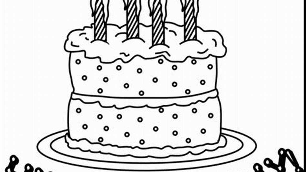 Unveiling the Elegance of Black and White Birthday Cake Clip Art