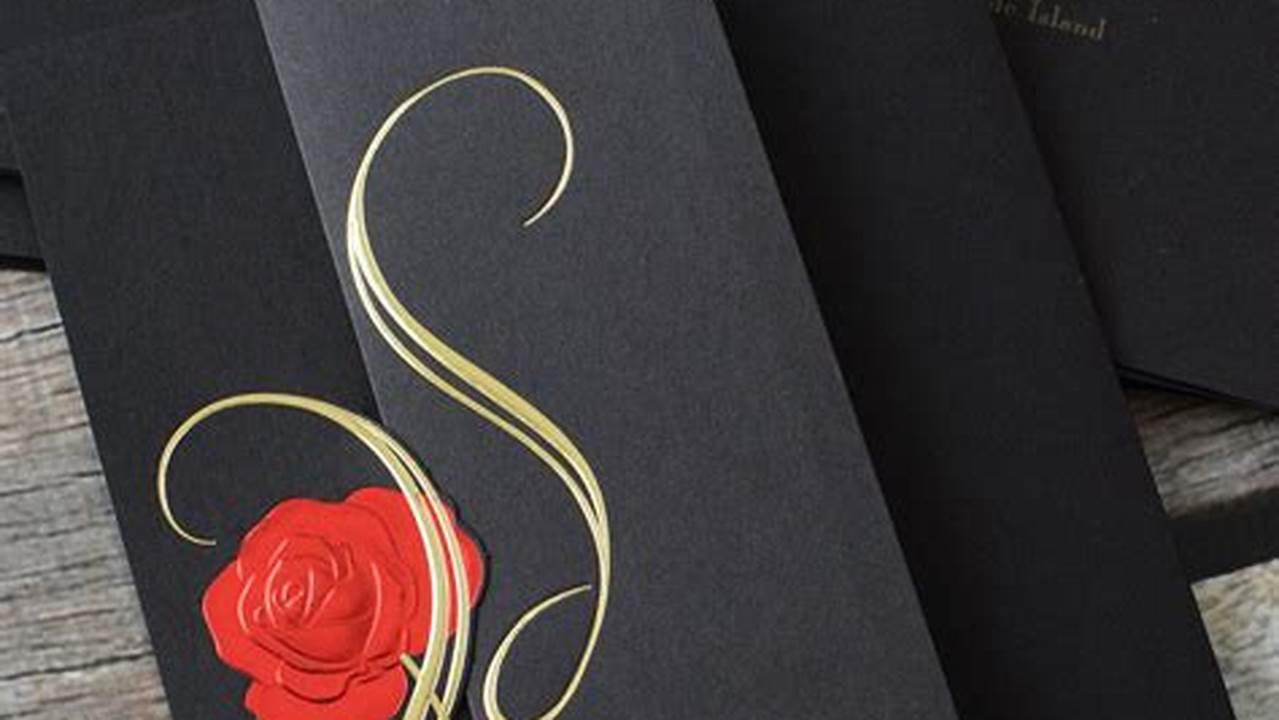 Unveil the Passion: A Guide to Black and Red Wedding Invitations for a Striking Celebration