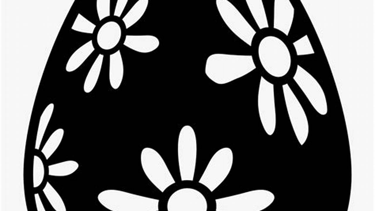 Unveil Easter Delights: Free Black & White Egg SVGs for Unique Creations