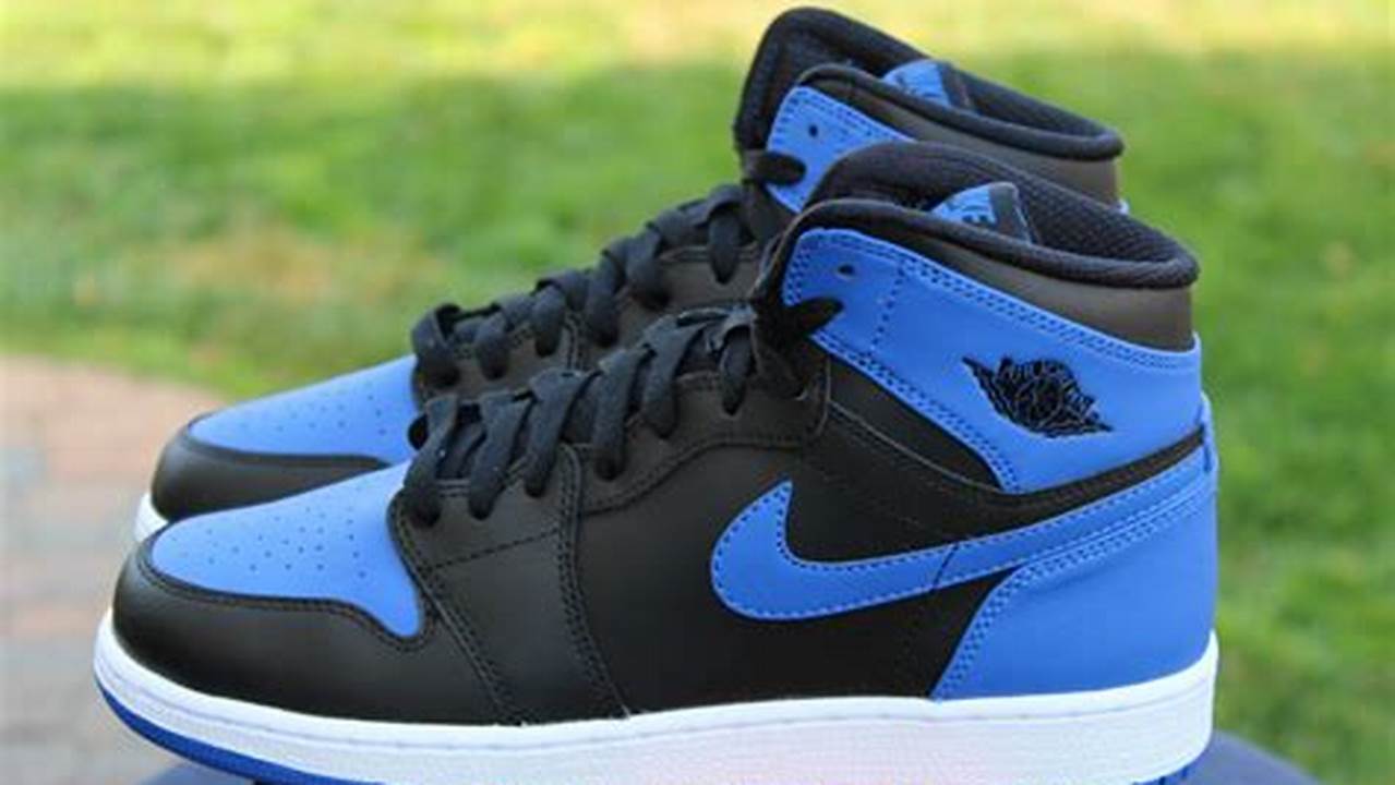 Black Jordans With Blue