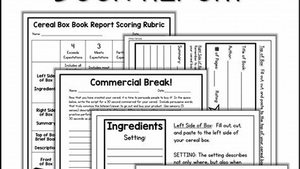 Discover Creative Book Report Cereal Box Ideas for Unforgettable Learning