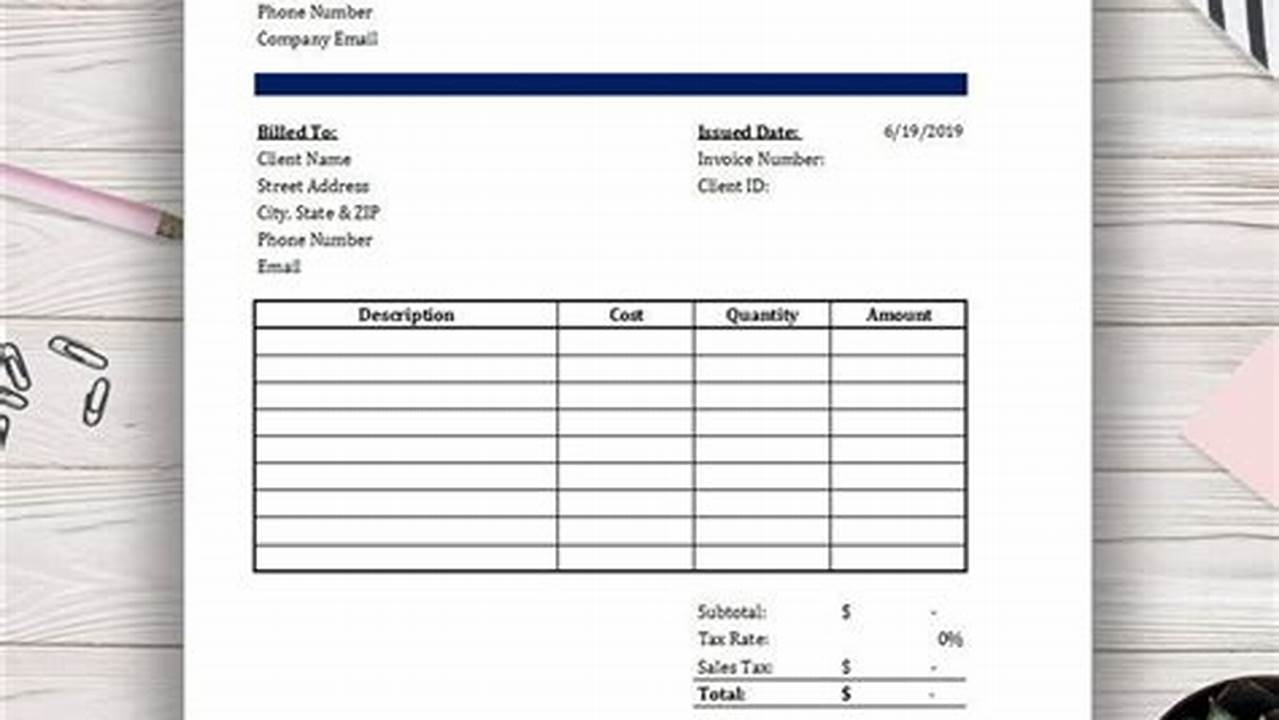 Creating a Comprehensive Business Invoice Outline