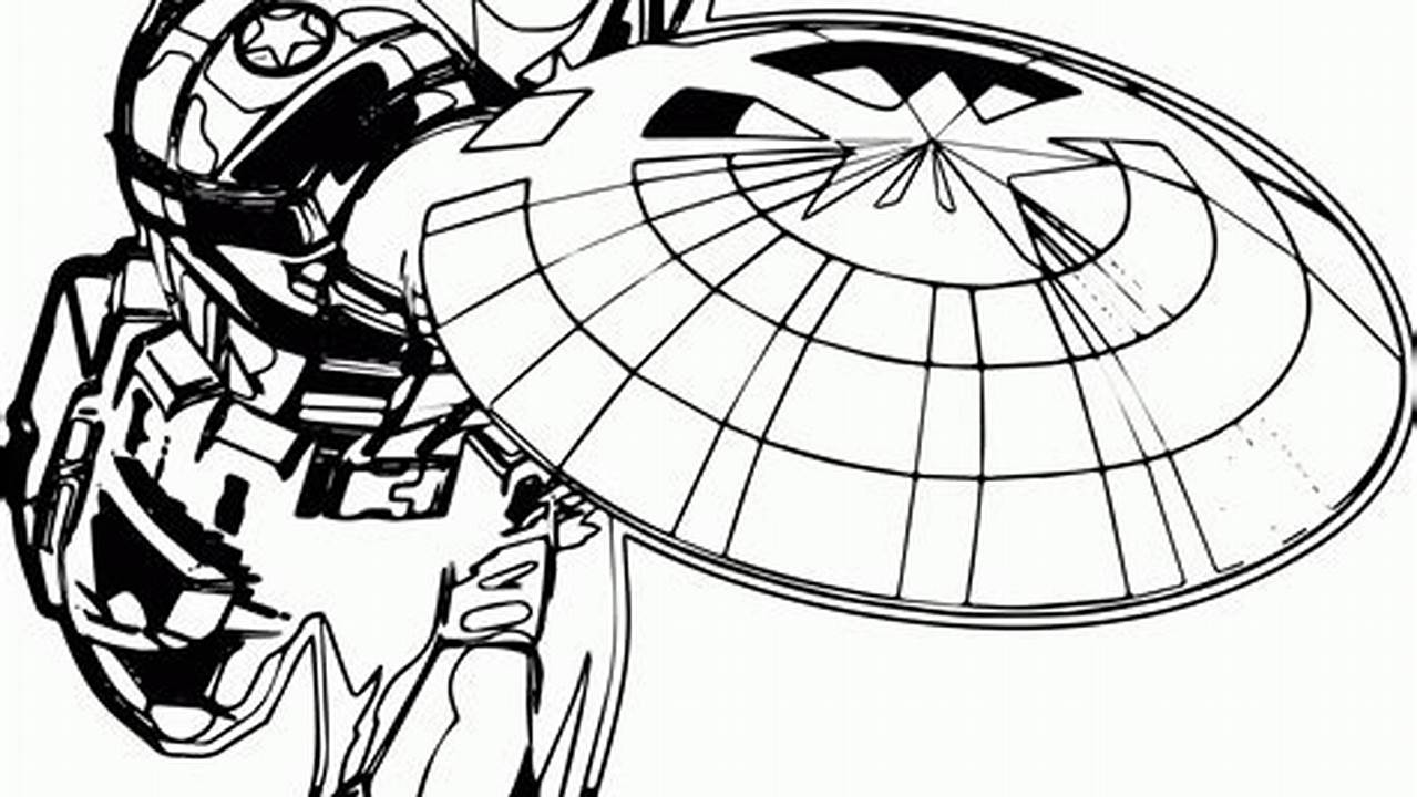 Captain America Coloring Page