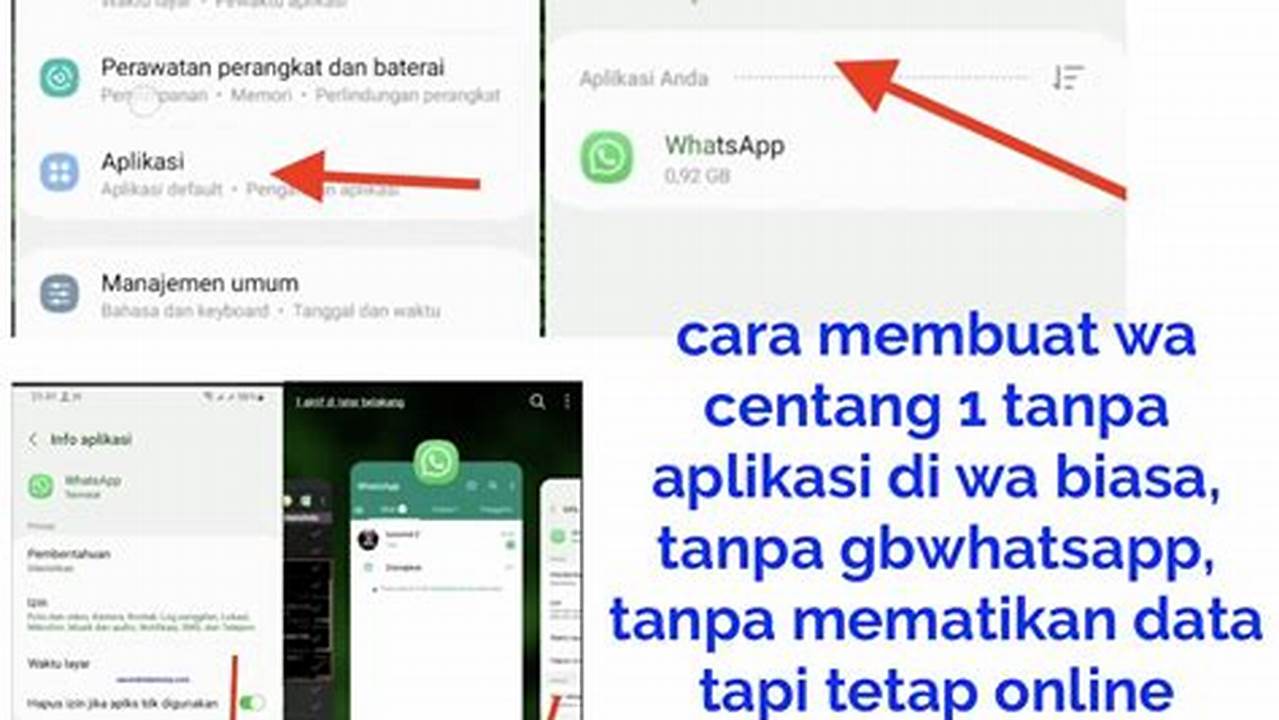 Cara Jitu Bikin WA Centang 1 Tanpa Ribet di WhatsApp Biasa