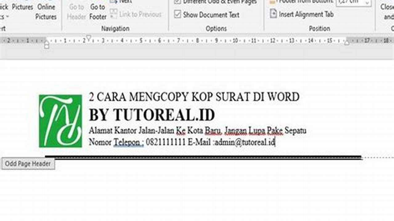 Cara Mudah Copy Kop Surat di Word untuk Dokumen Profesional