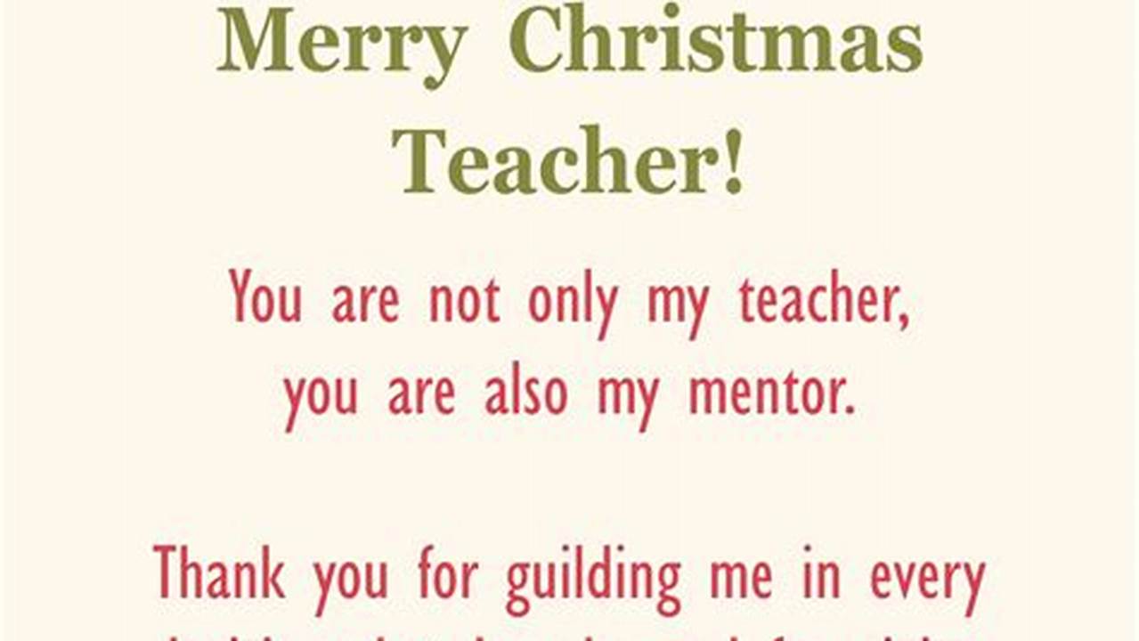 Top Tips: How to Craft the Perfect Christmas Card Message for Your Teacher