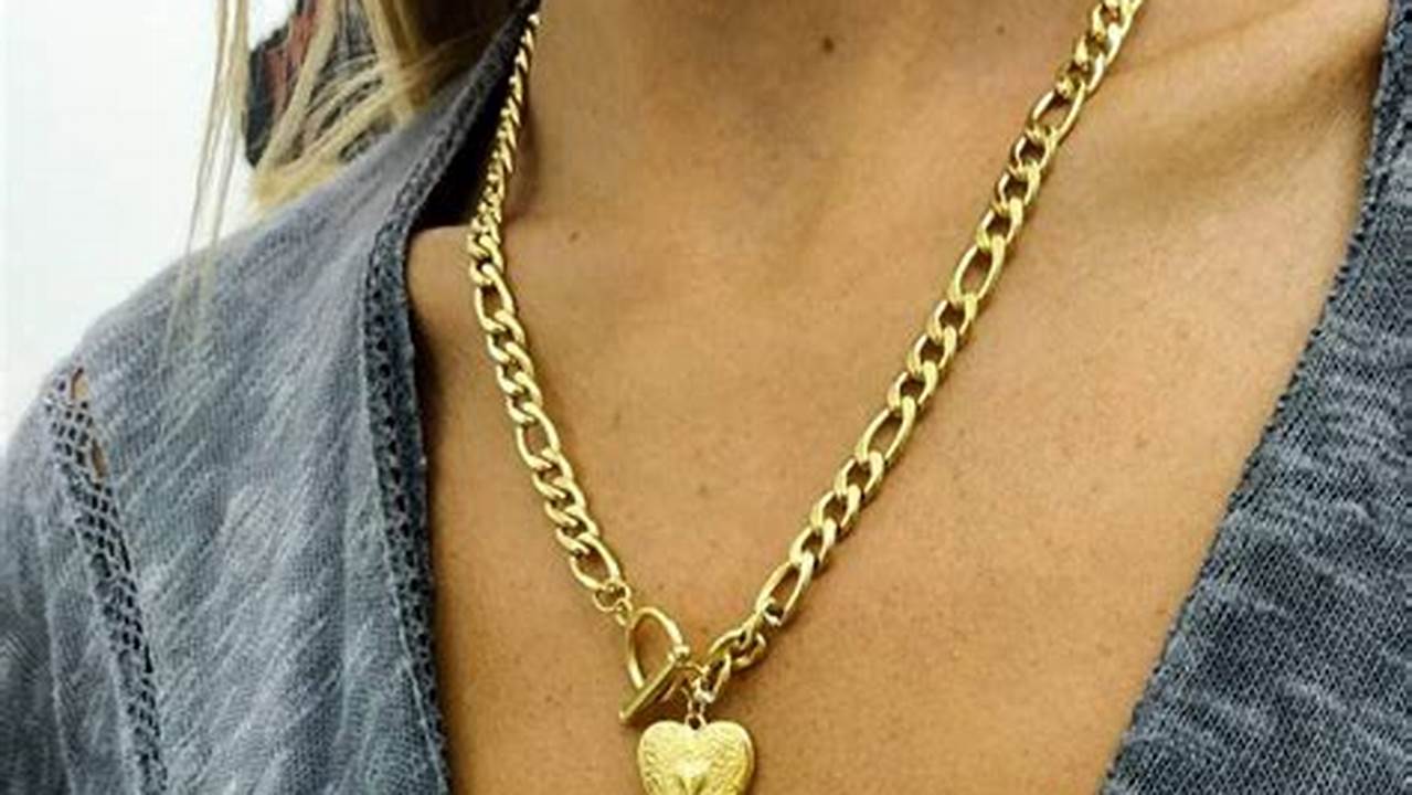 Chunky Chain Heart Necklace