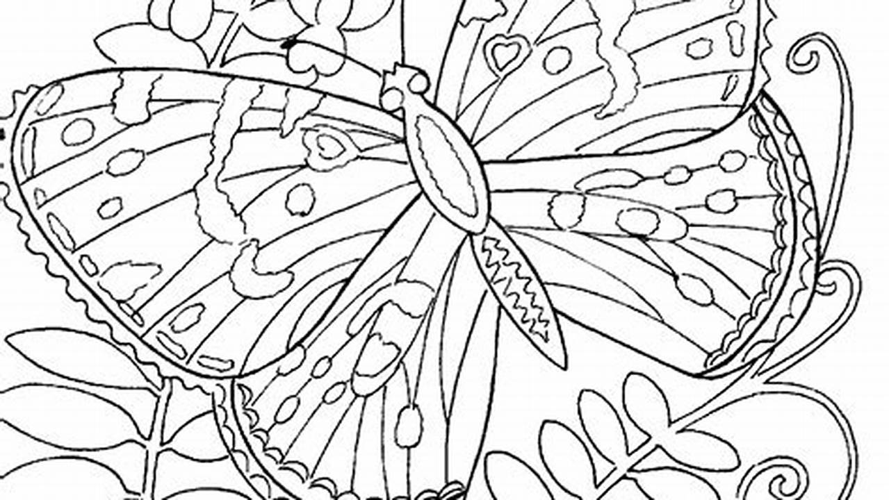 Butterfly and Flower Coloring Pages: A Creative Escape