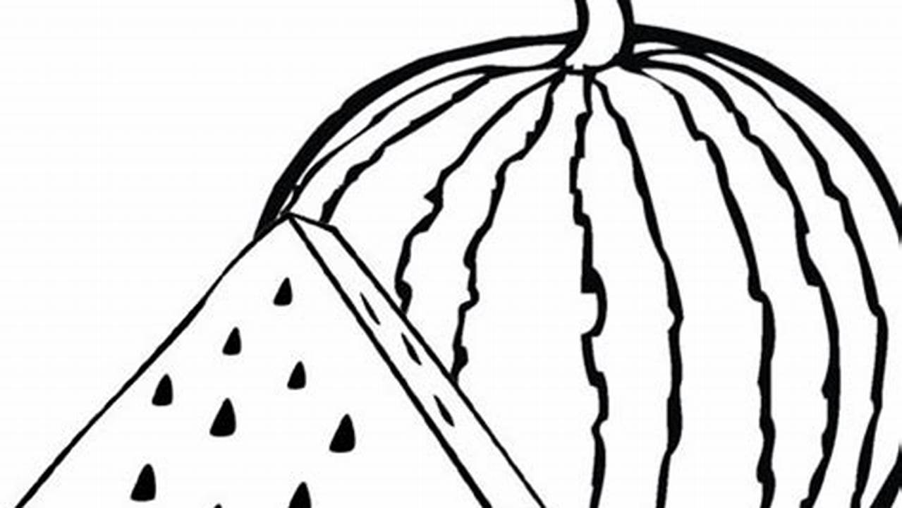 Colouring Pages Watermelon