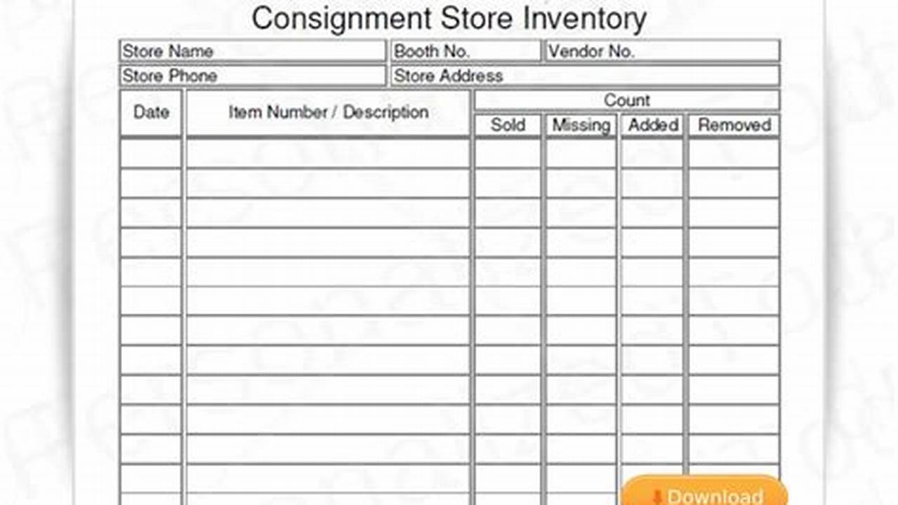 Consignment Tracking Template: A Comprehensive Guide