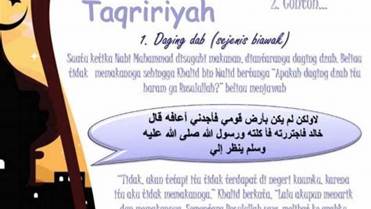 Contoh Sunnah Taqririyyah: Pengertian dan Relevansinya dalam Islam