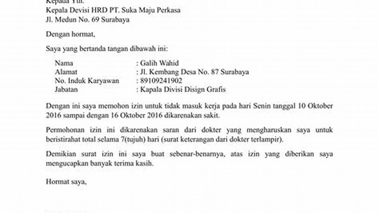 Rahasia Ampuh Membuat Surat Izin Tidak Masuk Kerja yang Menakjubkan