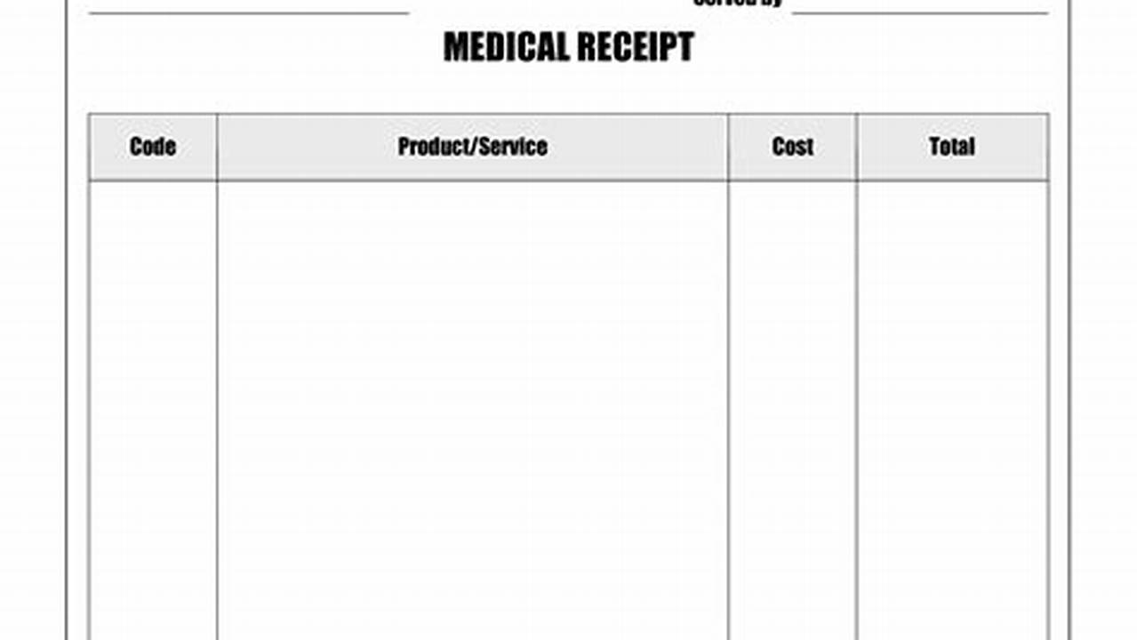 Doctor Bill Template: A Guide to Creating Professional Invoices