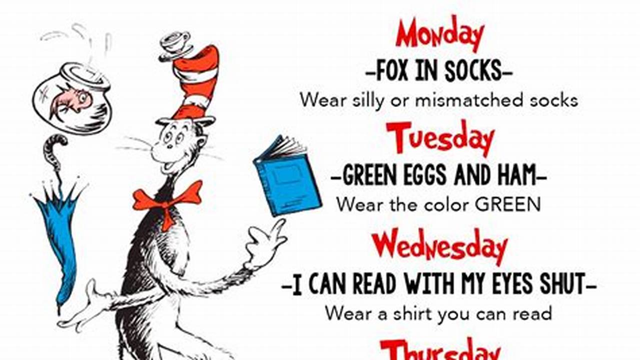 Dr Seuss Week 2024 Calendar