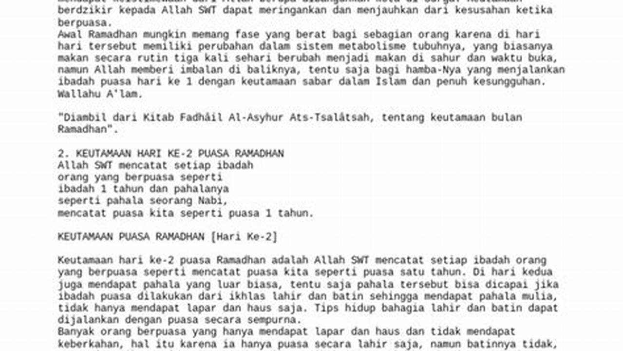 Rahasia Puasa Ramadhan Terungkap: Manfaat Luar Biasa untuk Jiwa dan Raga