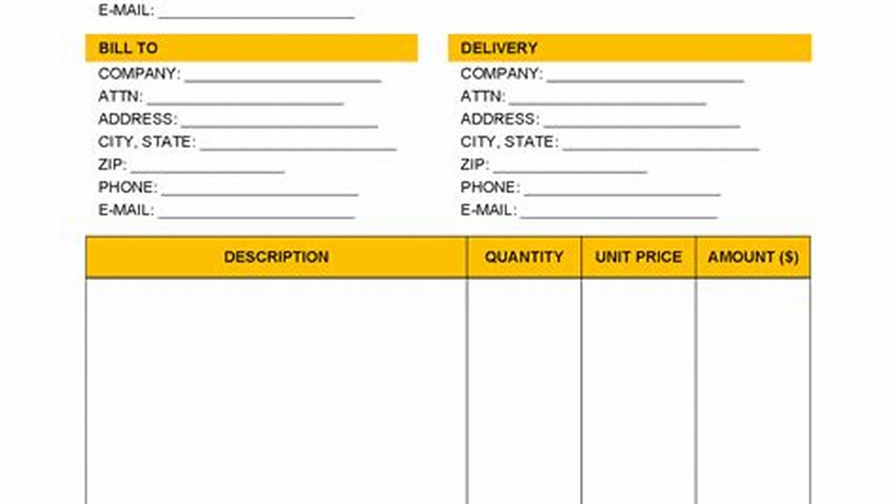 Creating Visually Appealing and Functional Food Bill Invoices: A Comprehensive Guide