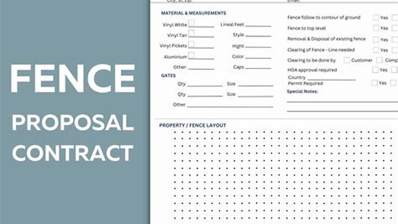 Free Fence Proposal Template for Polished Landscaping Bids