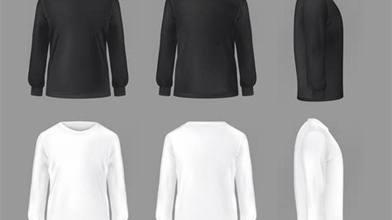 Unleash Your Creativity: A Treasure Trove of Front Back Black Long Sleeve Shirt Templates