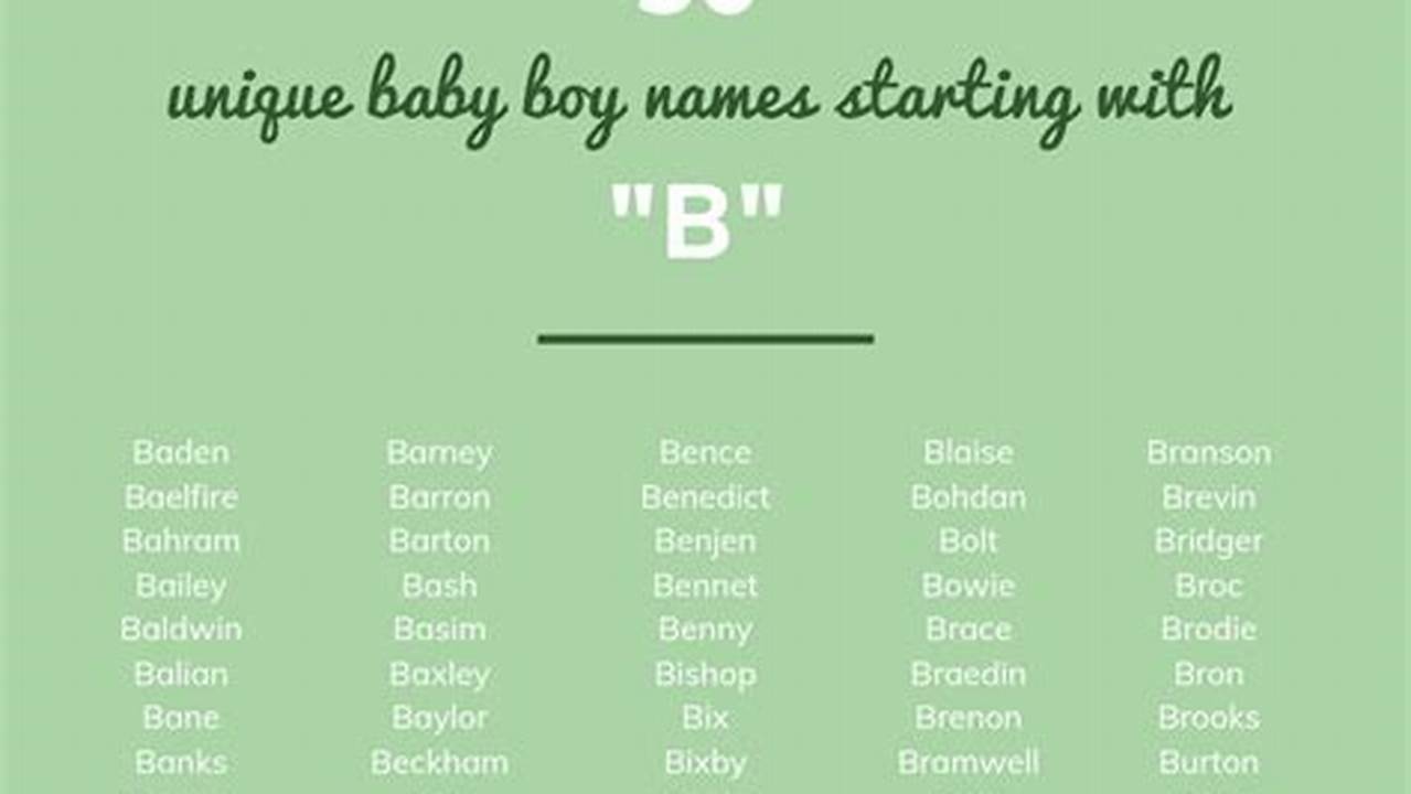 Funny Names Beginning With B