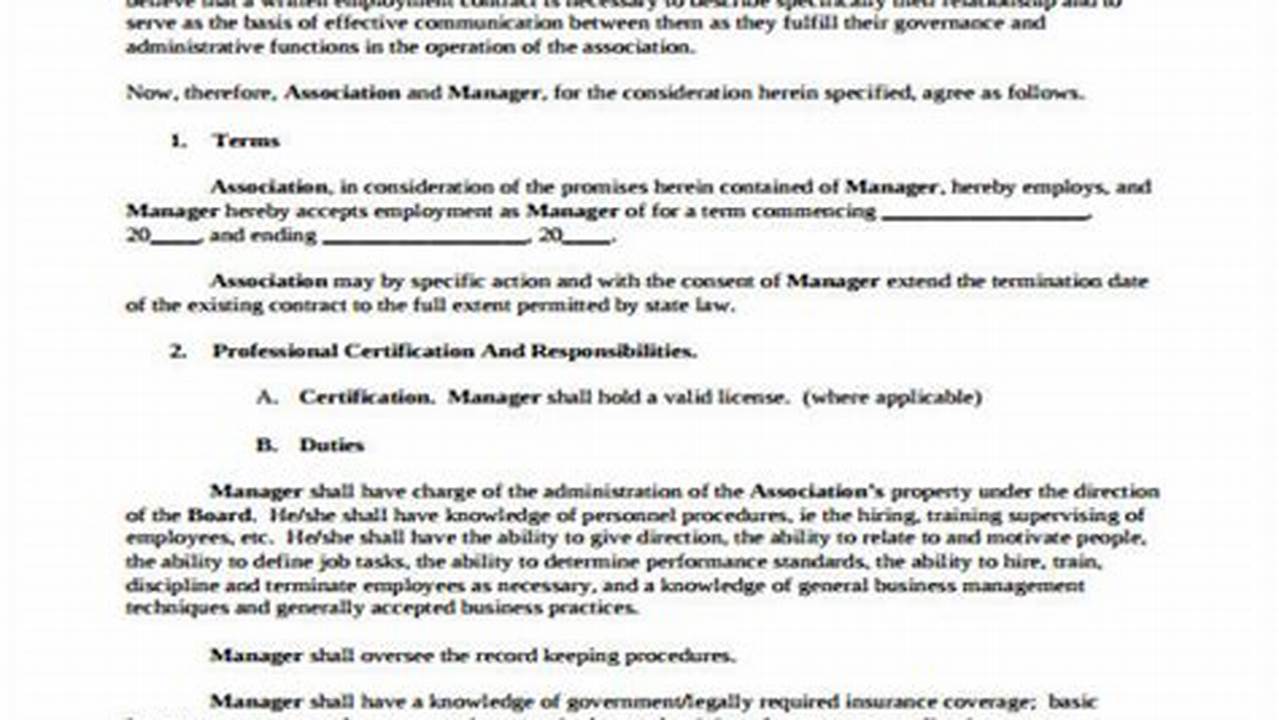 General Manager Contract Sample: A Comprehensive Guide