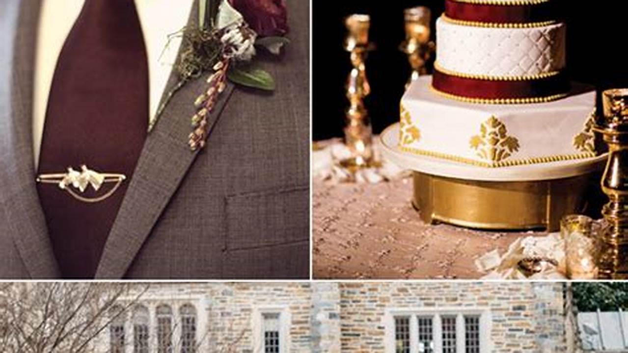Unveil the Enchanting World of Gold and Burgundy Weddings