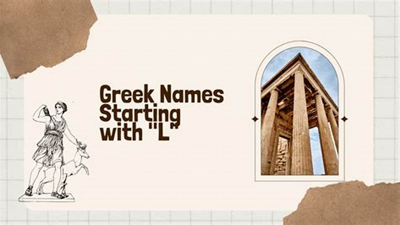 Greek Names Beginning With L
