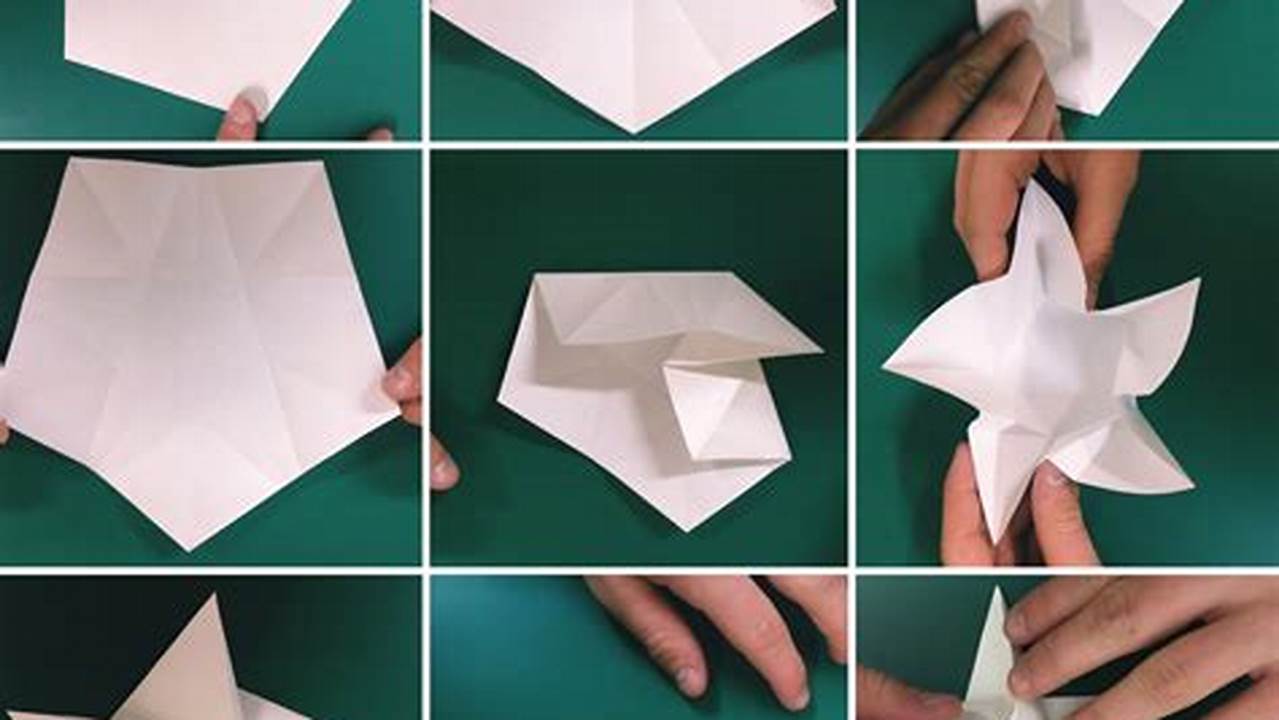 3D Origami Star Step by Step Guide