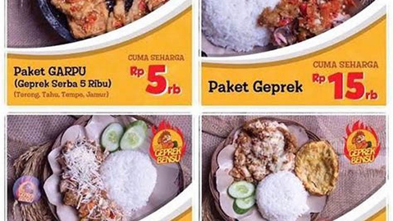 Temukan Rahasia Kuliner Harga Ayam Geprek Bensu Harapan Indah yang Menakjubkan!