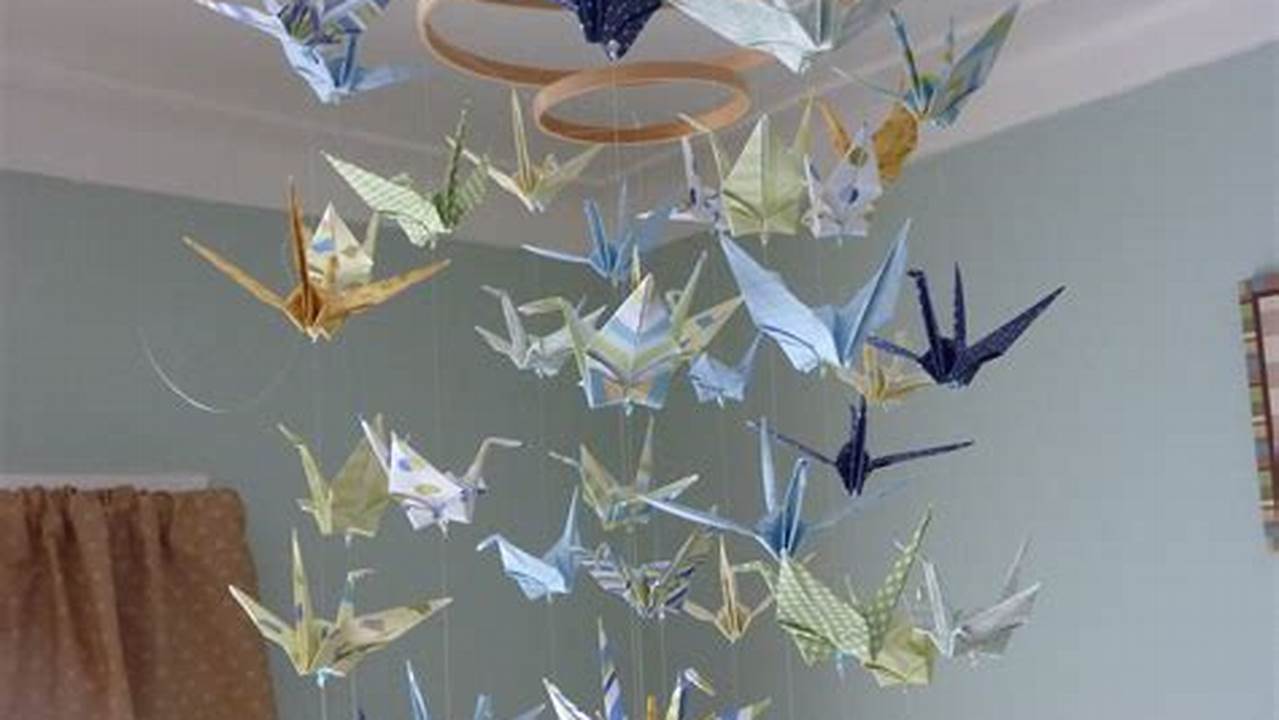 How to Make a Paper Crane Chandelier