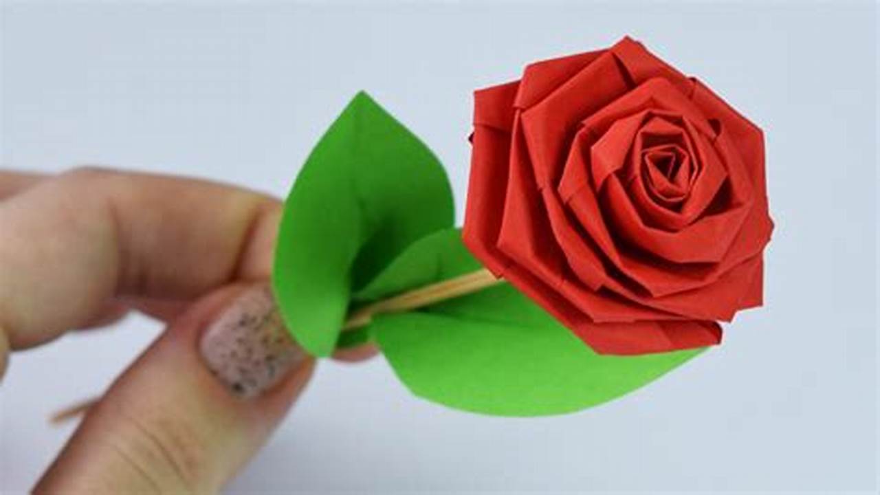 How to Make an Origami Rose with Rectangular Paper