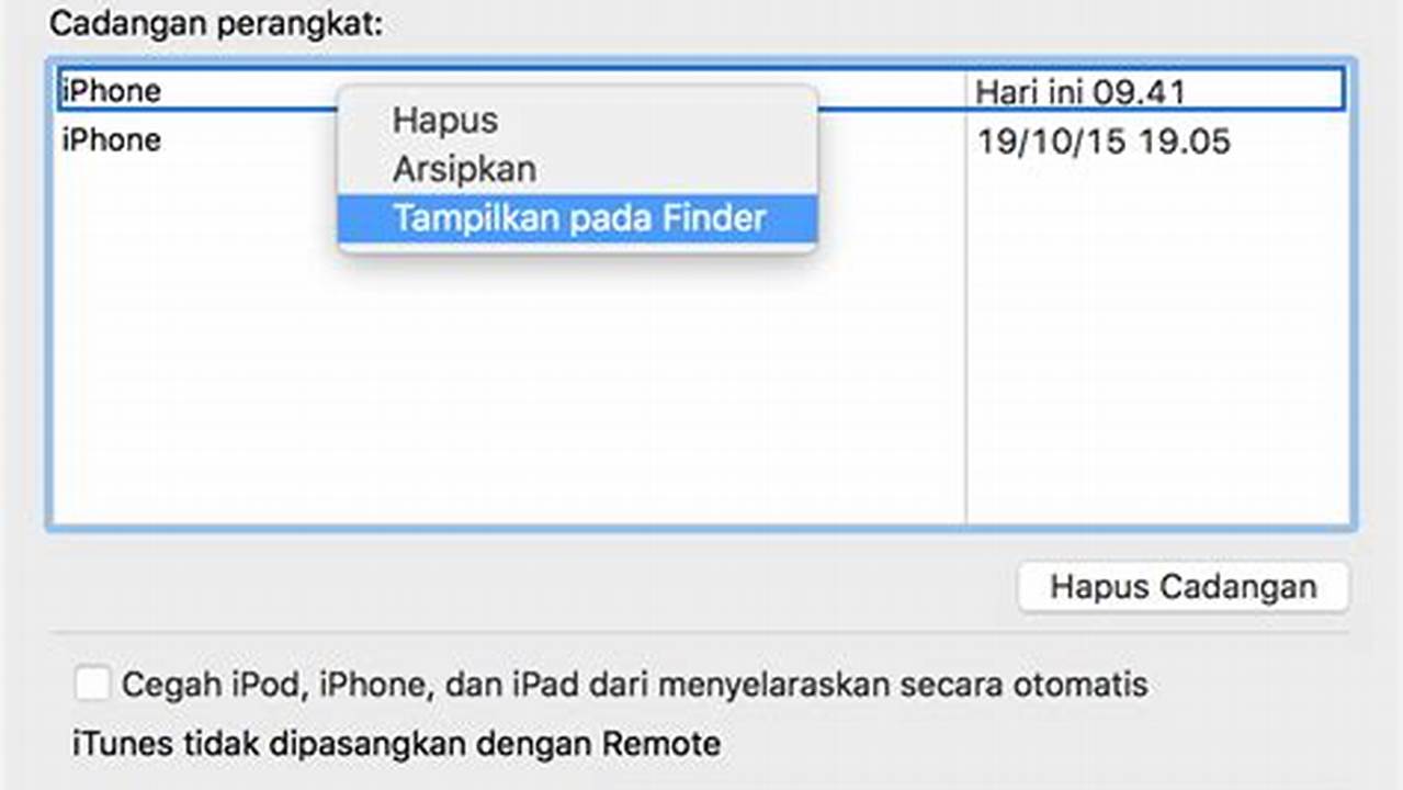 ITunes Atau Finder, Cara