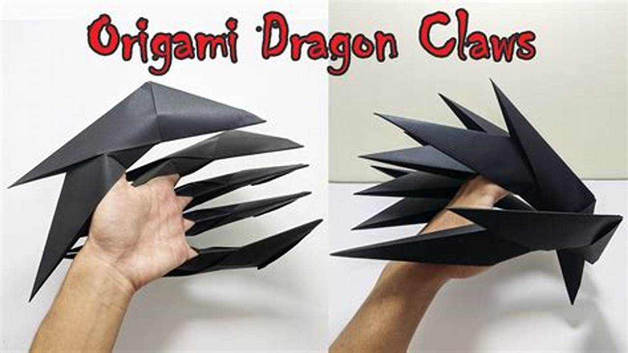 Instruction Origami Dragon Claws
